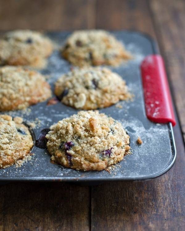 Oatmeal Flax Blueberry Muffins