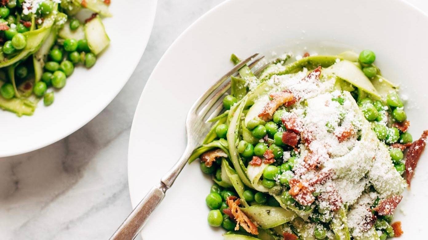 Pesto Asparagus Noodles
