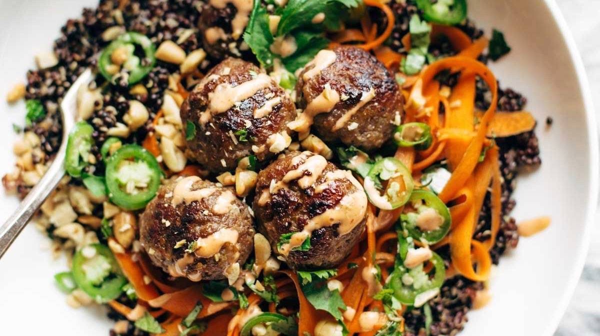 Lemongrass Meatball Bowls