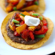 Roasted Bell Pepper Tostadas