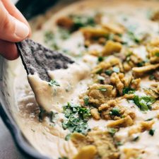 Spinach Queso with Crispy Jalapeños