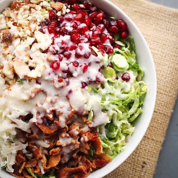 Chopped Brussels Sprout Salad with Creamy Shallot Dressing