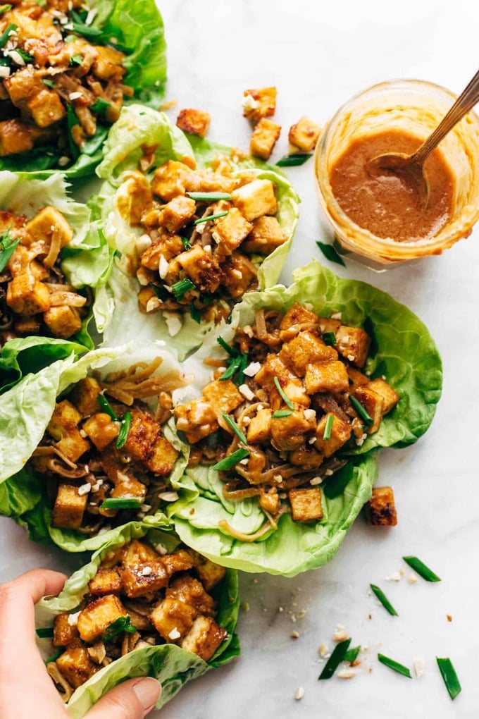 Firecracker Vegan Lettuce Wraps - cheap vegetarian recipes