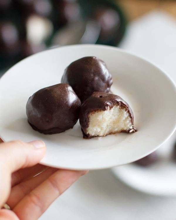Dark Chocolate Coconut Bites