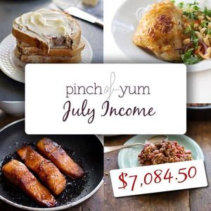 July Traffic and Income Report - $7,084.50 - Pinch of Yum