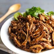 Honey Glazed Crockpot Chicken Adobo - simple pantry ingredients, hardly any hands-on time, 200 calories. | https://pinchofyum.com