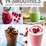 14 Smoothies for an Instant Mood Boost | pinchofyum.com #smoothie #recipe