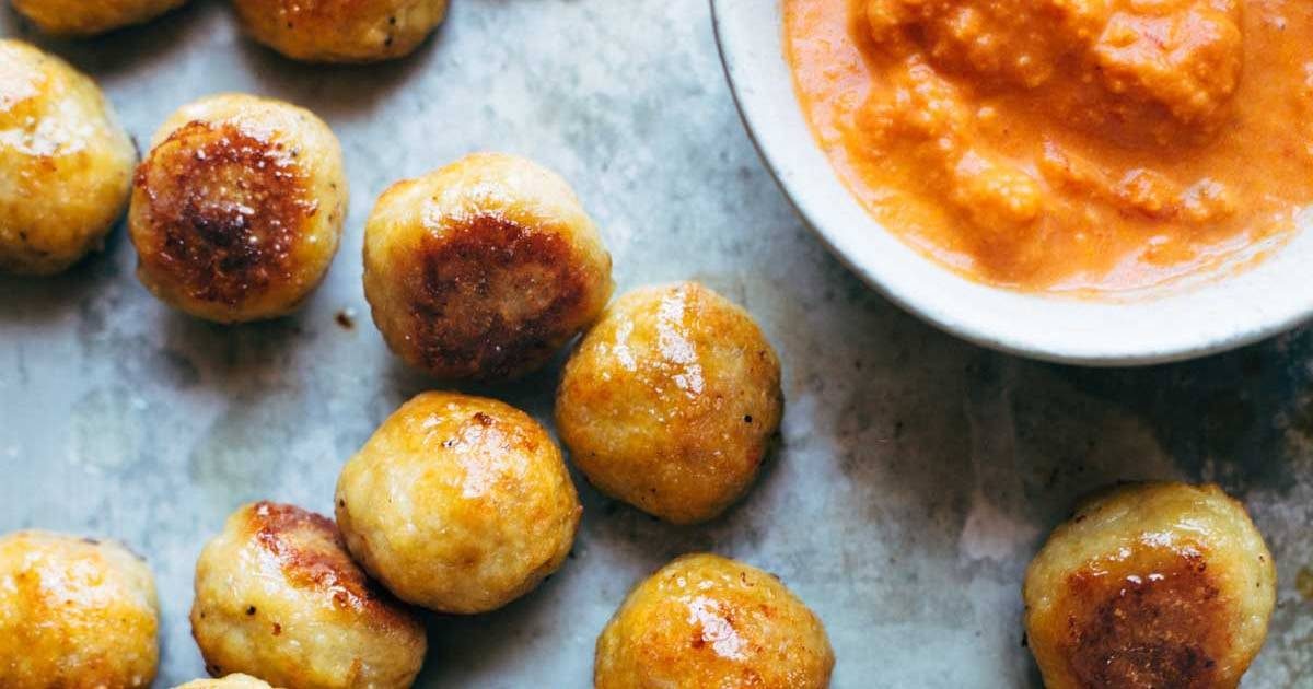 Best Anytime Baked Chicken Meatballs Recipe - Pinch of Yum