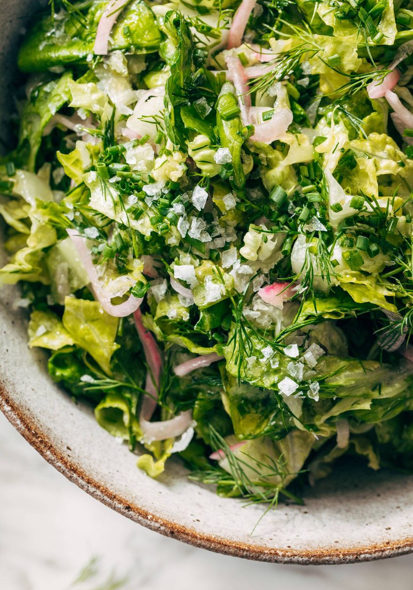 Bistro salad in a bowl.