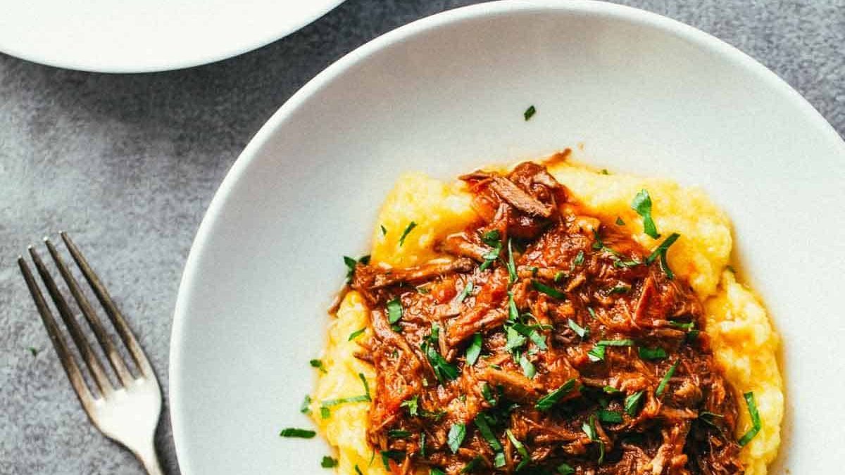 Braised Beef Ragu with Polenta