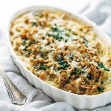 Creamy Spinach and Potato Breakfast Casserole