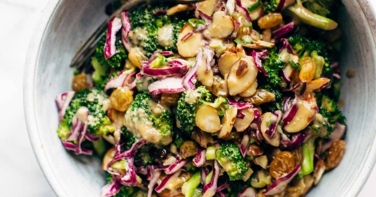 Broccoli Salad with Creamy Almond Dressing