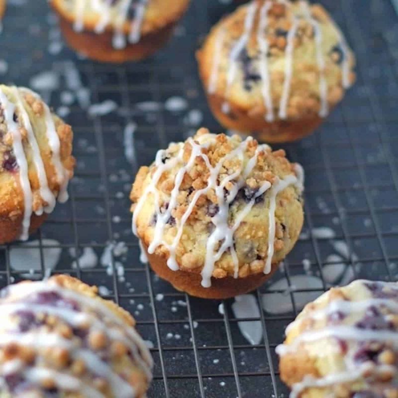 A picture of Cornmeal Blueberry Muffins