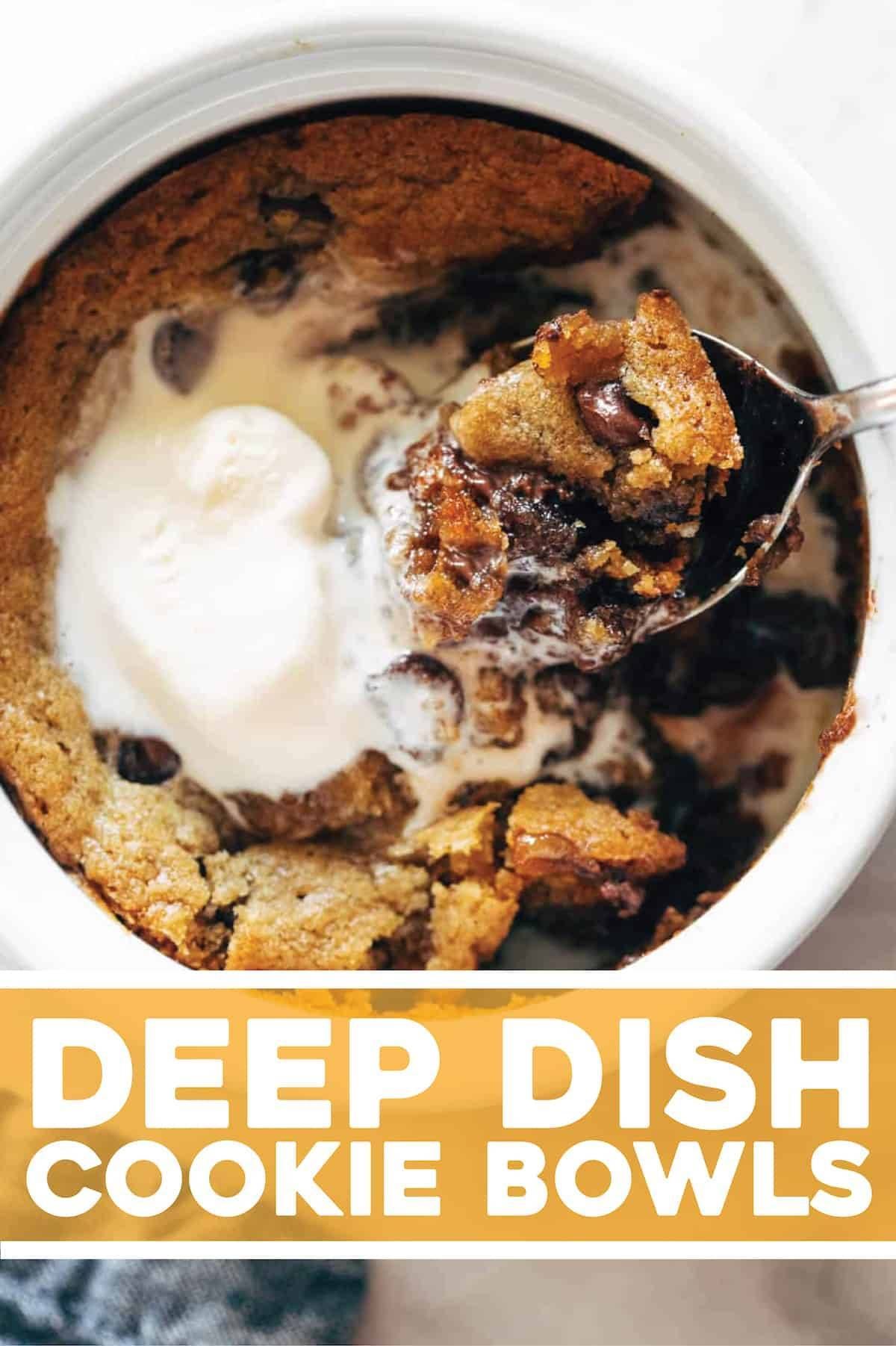 Deep Dish Cookie Bowls for Two