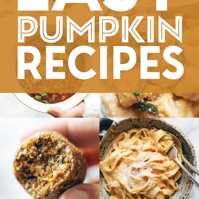 Easy pumpkin recipes in a collage.