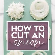Cuts of onions that says "how to cut an onion".