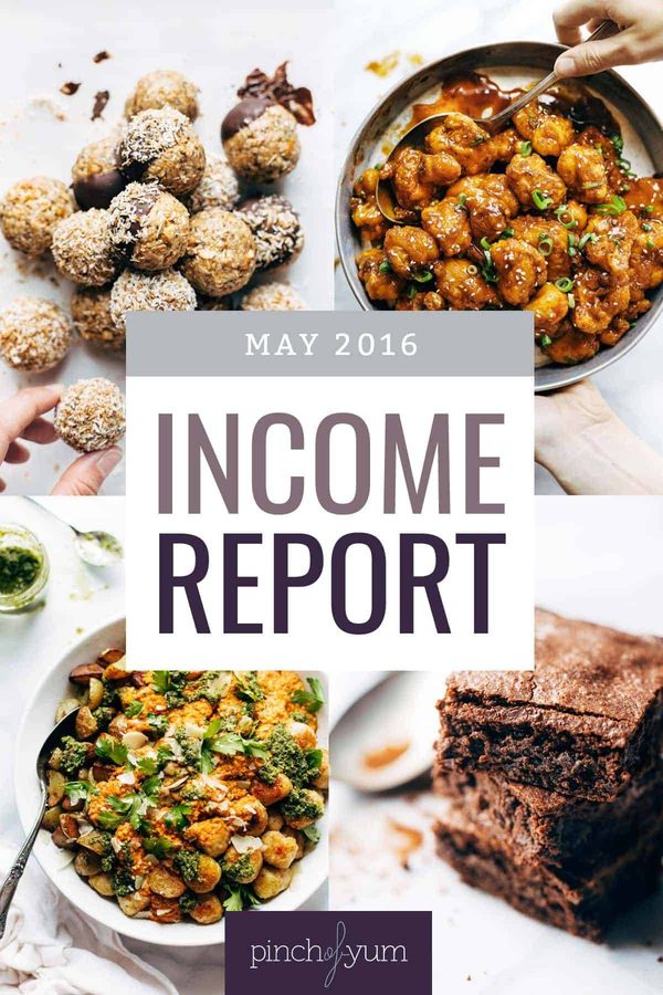 Traffic and Income Report – May 2016 - Pinch of Yum