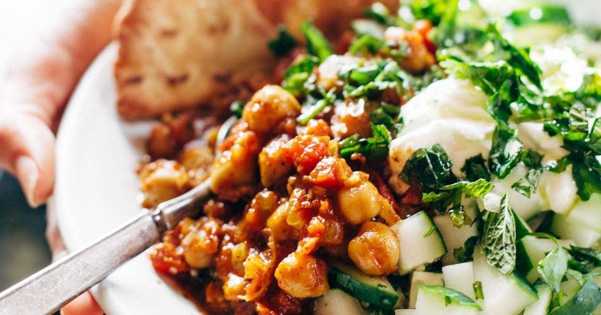 Spiced Chickpea and Couscous Bowls Recipe - Pinch of Yum