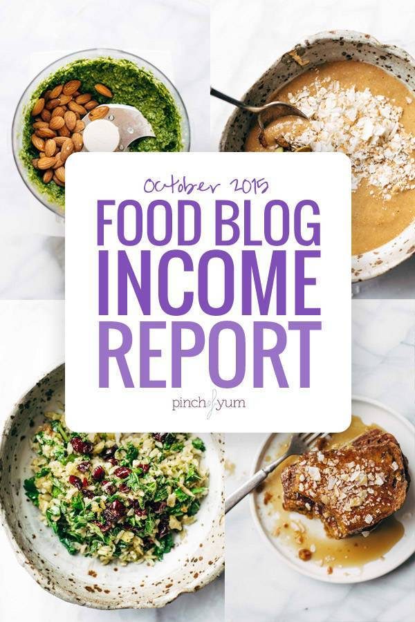 Traffic and Income Report - October 2015 - Pinch of Yum