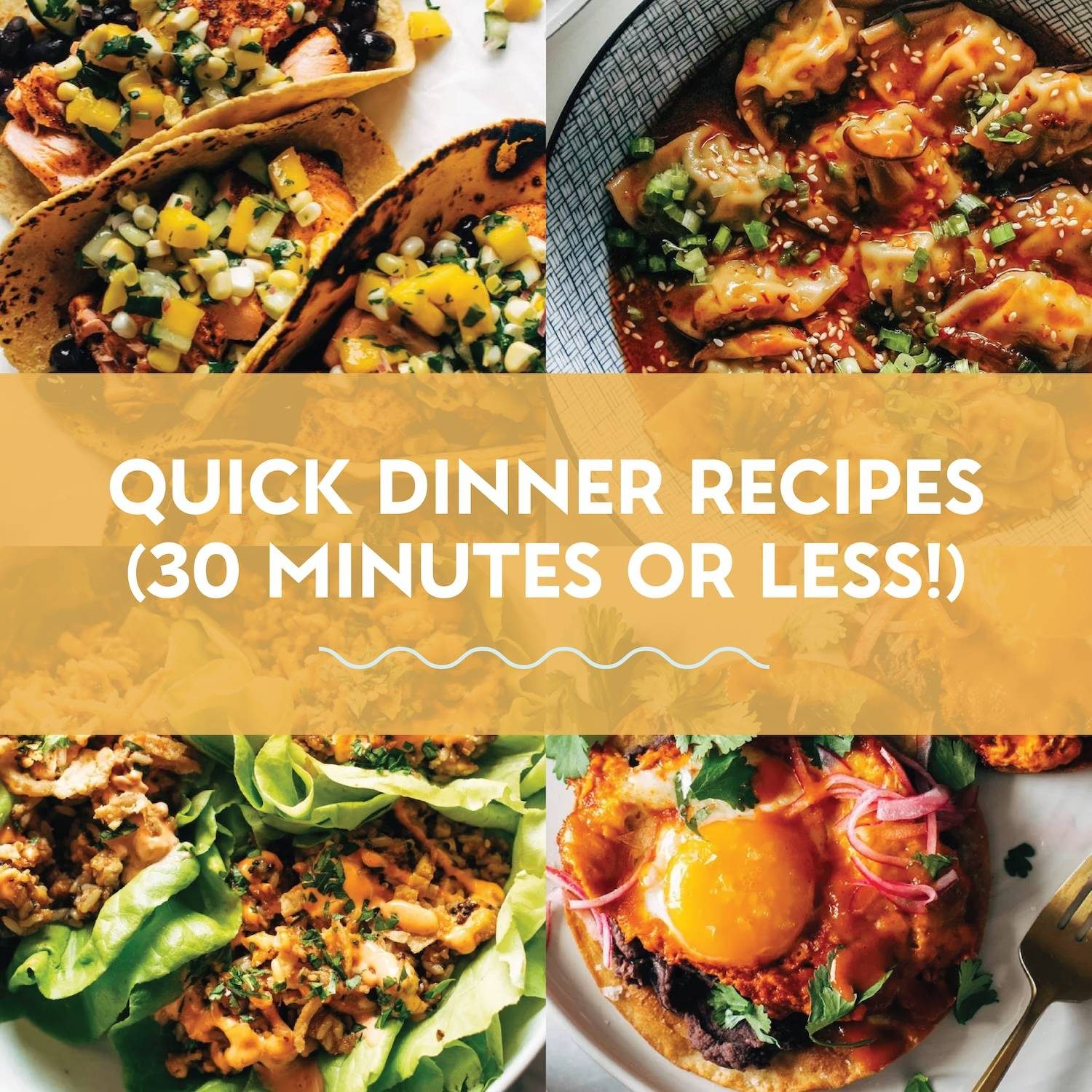 40 Super Quick + Delicious Dinner Recipes