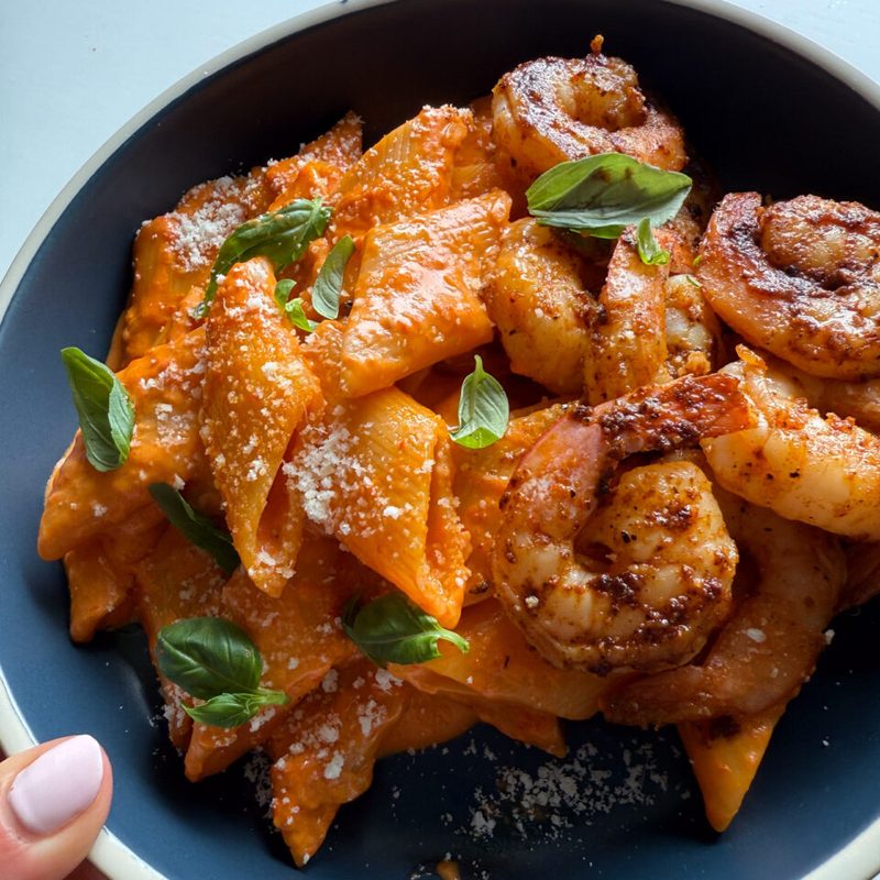 Red Shell Pasta Roasted Red Pepper Pasta Recipe - Pinch of Yum