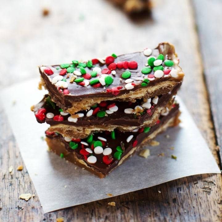 Chocolate Peanut Butter Saltine Toffee