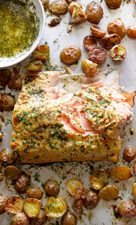 Sheet Pan Salmon with Dill Potatoes