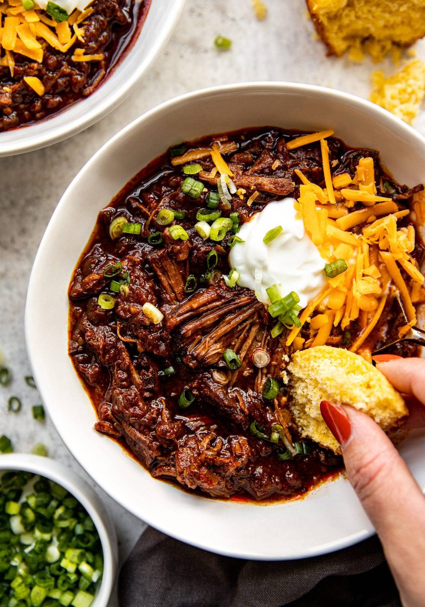 Texas chili in a bowl.
