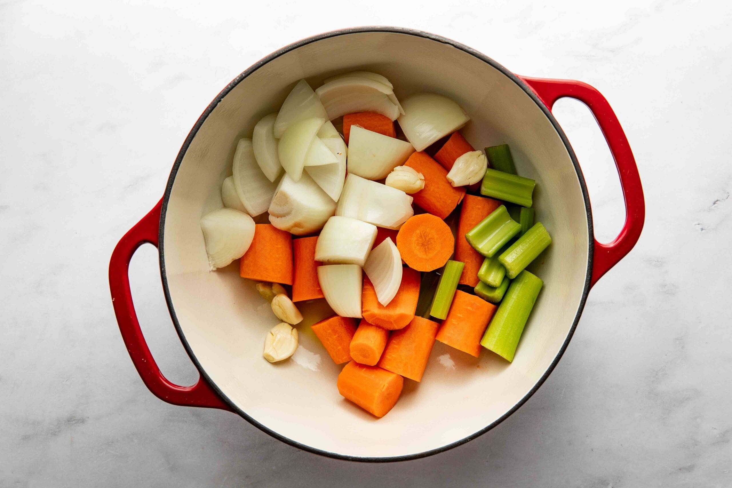 Vegetables for the broth base