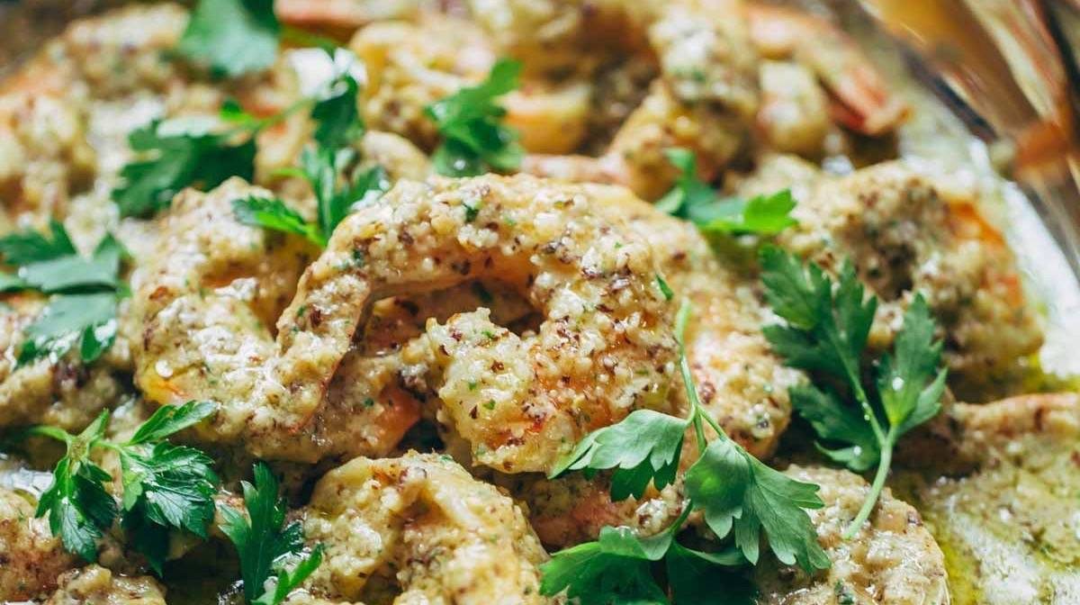 Spanish Shrimp with Garlic Bread Sauce