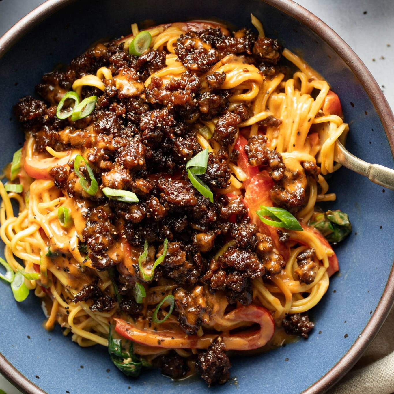 Caramelized Beef and Peanut Noodles
