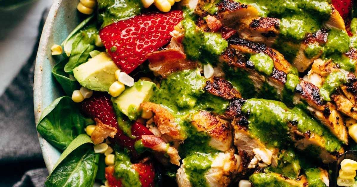 Summer Chipotle Chicken Cobb Salad with Cilantro Vinaigrette - cobb salad recipe
