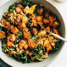 Fall Favorite Maple-Mustard Tempeh Bowls