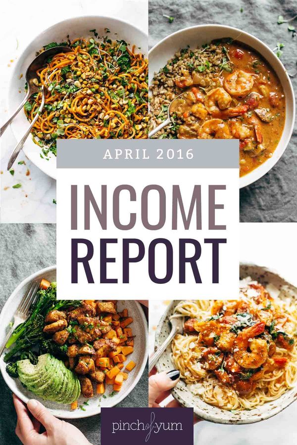 Traffic and Income Report – April 2016 - Pinch of Yum