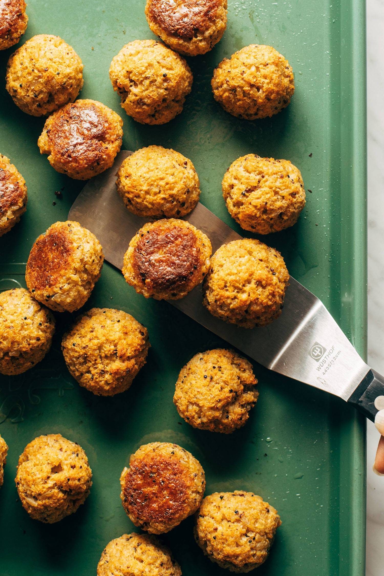 30 Minute Vegetarian Meatballs Recipe - Pinch of Yum