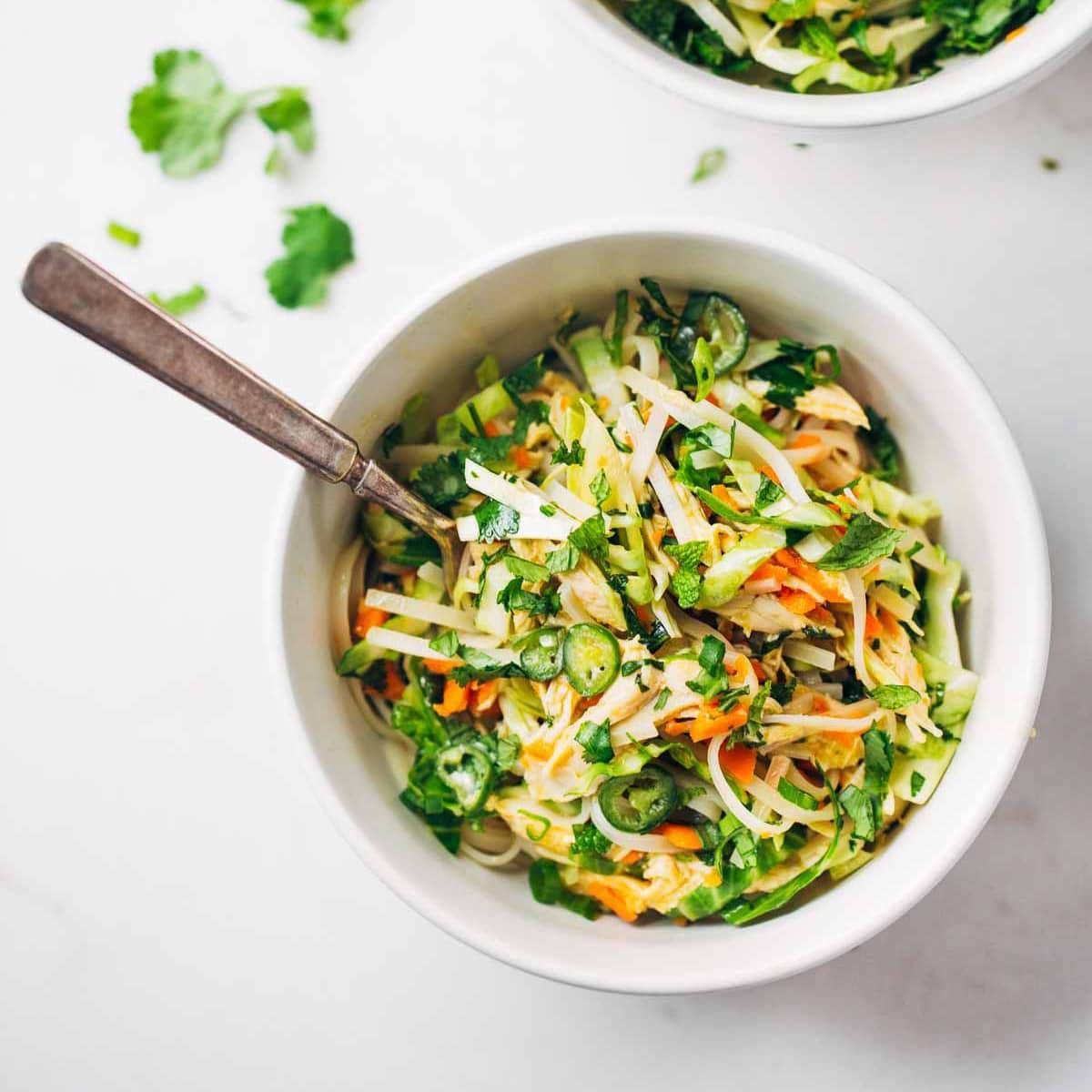 Vietnamese-Inspired Chicken Salad with Rice Noodles
