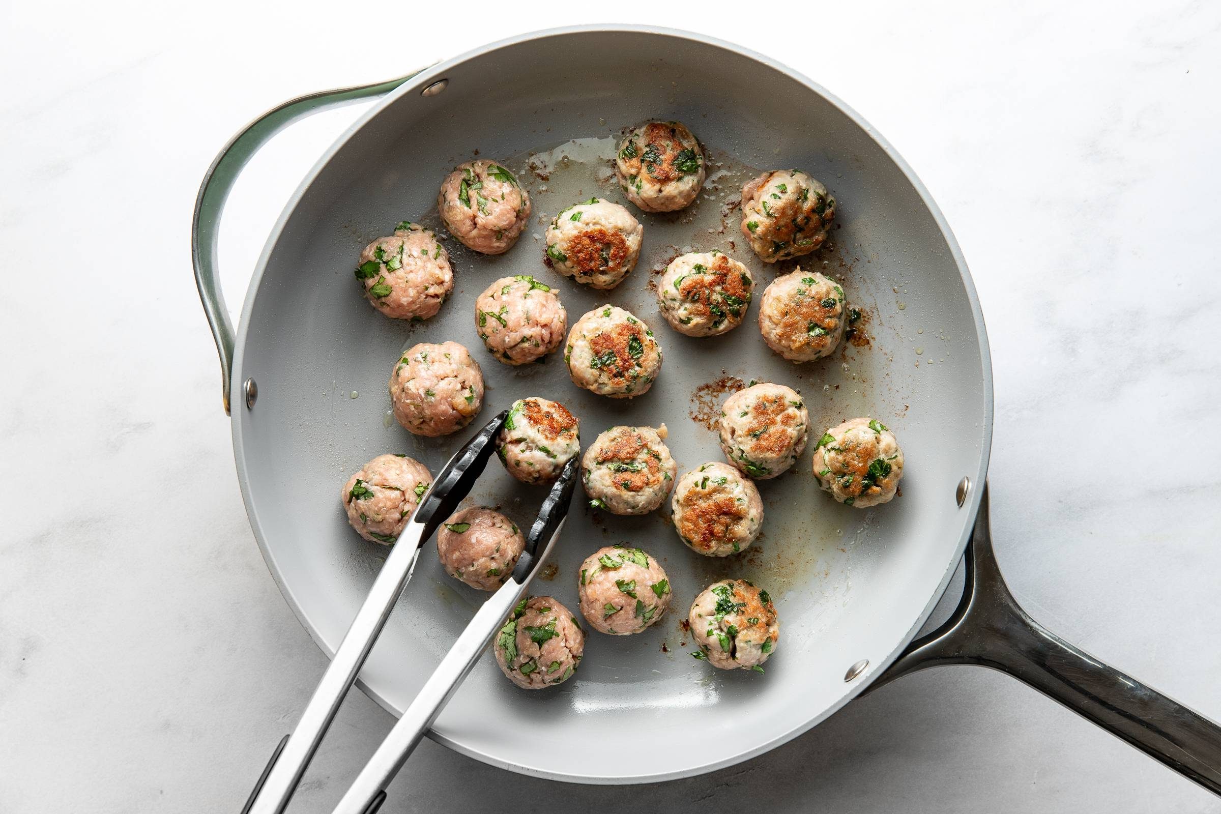 Yellow Curry Meatballs with Peanut Shallot Crispies Recipe - Pinch of Yum