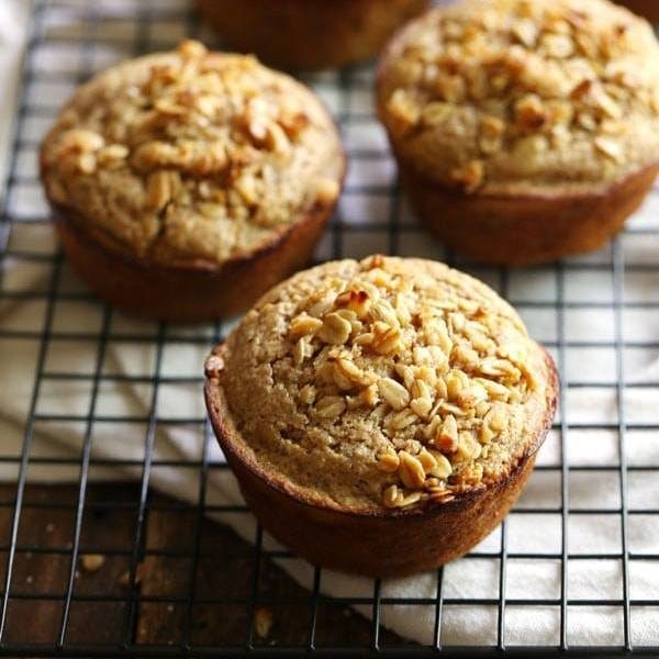 Caramelized Banana Oat Muffins