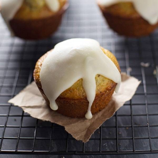 Lemon Muffins with Chia Seeds and Honey Glaze