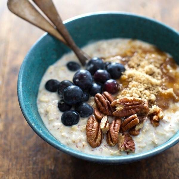 Flax and Blueberry Vanilla Overnight Oats