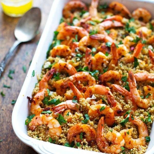 Garlic Butter Shrimp and Quinoa
