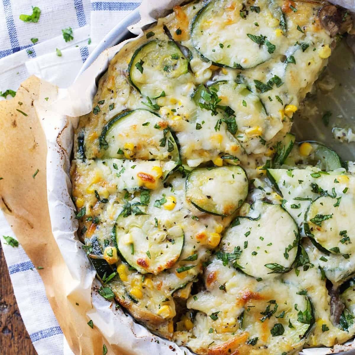Sweet Corn and Zucchini Pie