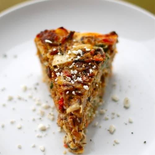 A picture of Sausage and Red Pepper Quiche