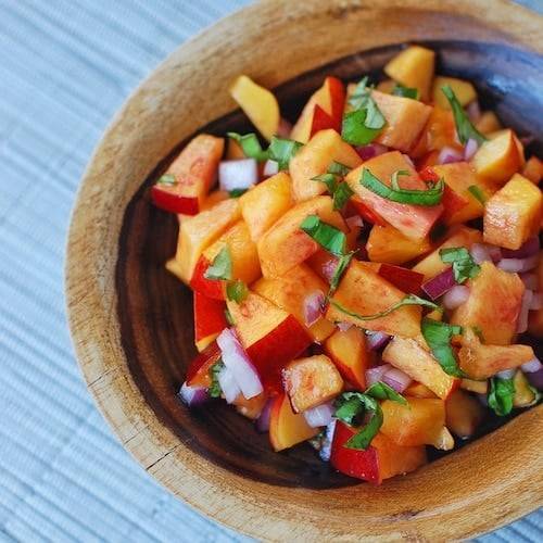 A picture of Nectarine Basil Salsa