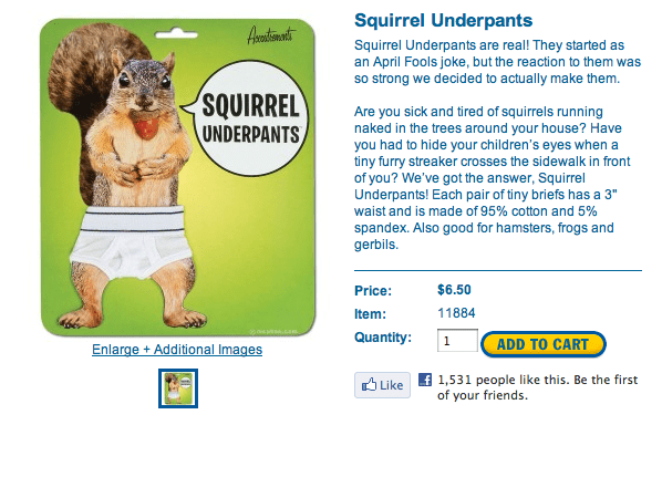 Squirrel Underwear Ad.
