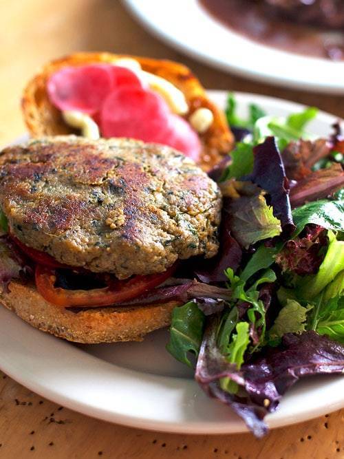 Veggie Burger at the common roots cafe.