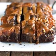 A picture of Chocolate PB Banana Upside Down Cake