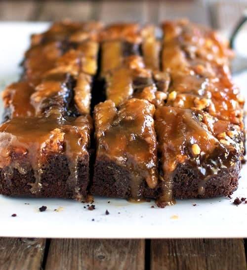 A picture of Chocolate PB Banana Upside Down Cake