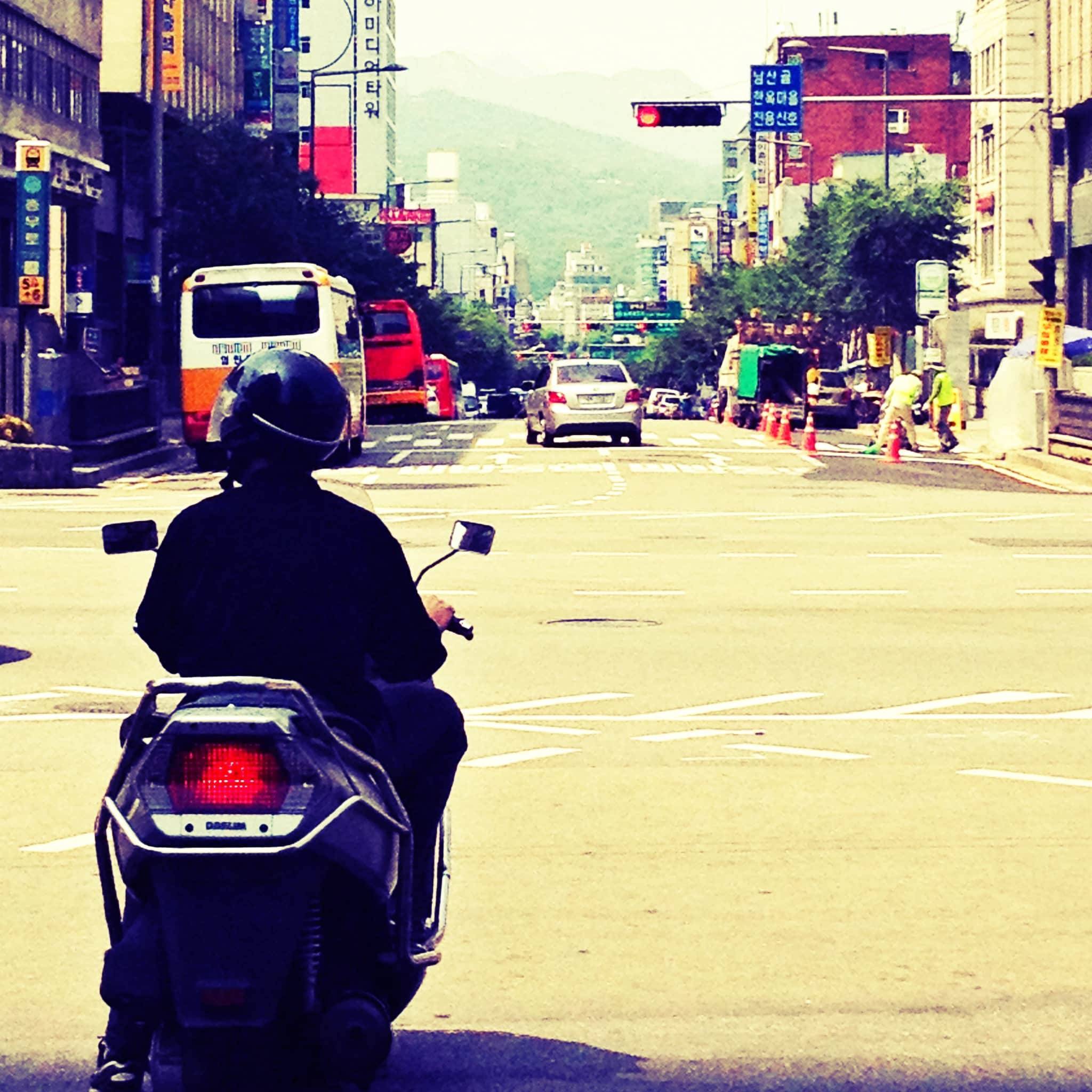 Motorcycle in Seoul.
