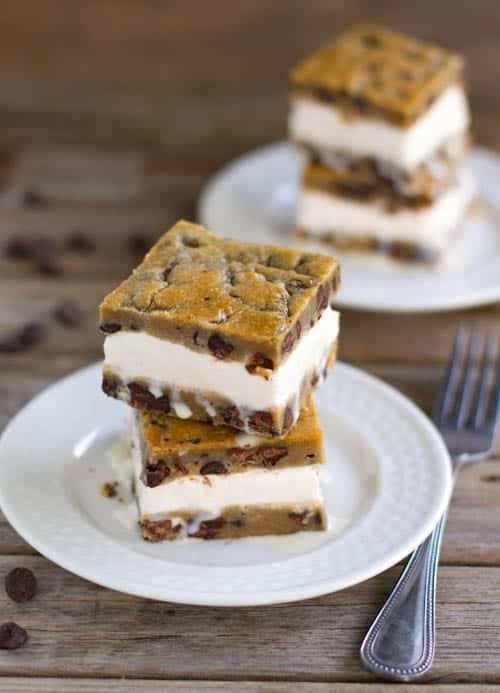 A picture of Chocolate Chip Cookie Ice Cream Bars